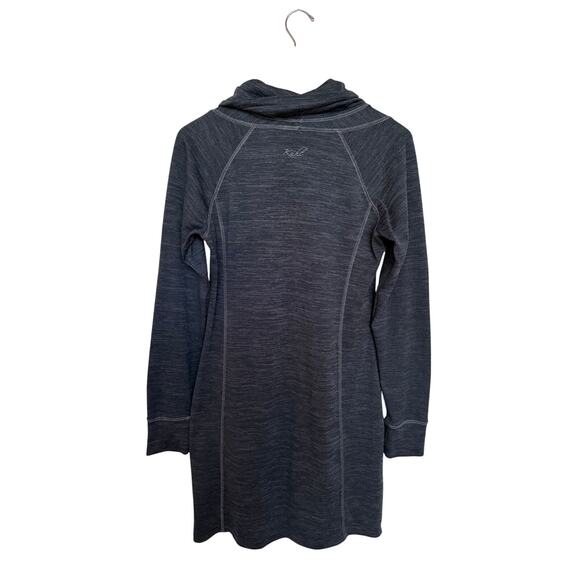 Kuhl Lea Cowl Neck Sweater Dress Women’s Size M Dark Gray Stretch Pockets 4209 - Picture 5 of 10